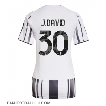 Juventus Jonathan David #30 Tricou Fotbal Replică 2025-26 Femei Acasa
